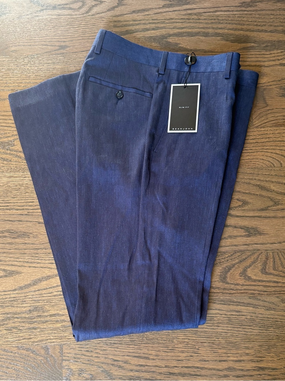 NWT Sean John Blue Slim Fit Flat Front Dress Pants size 30 x 32